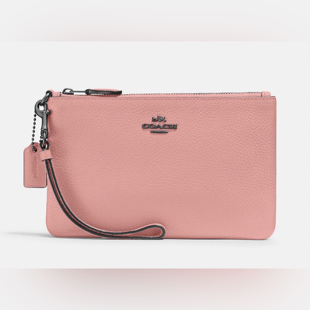 Coach Wristlet (Pink - Pebbled Leather)